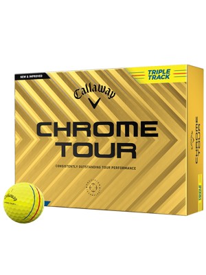 Callaway Chrome Tour Triple Track Yellow Golf Balls (12 Balls) - Prior Gen