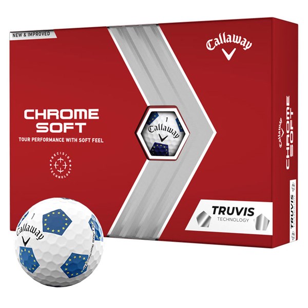 Limited Edition - Callaway Chrome Soft Truvis Team Europe Golf Balls (12 Balls)