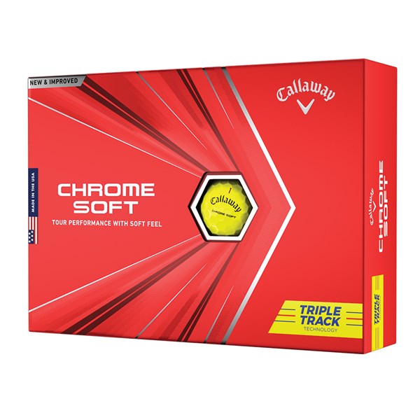 Callaway Chrome Soft Triple Track Yellow Golf Balls (12 Balls)