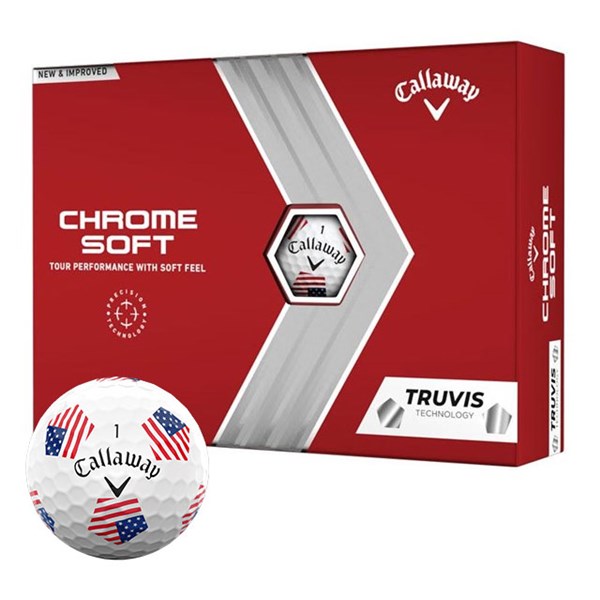 Limited Edition - Callaway Chrome Soft Truvis Team USA Golf Balls (12 Balls)