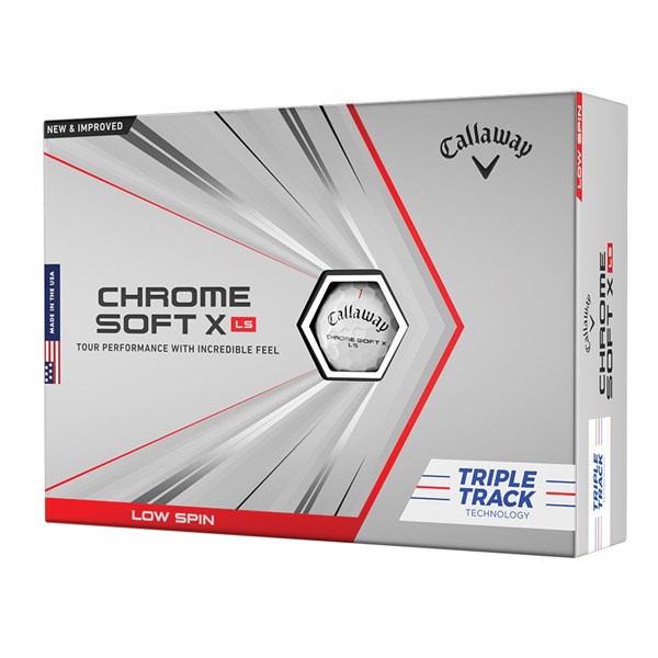 Callaway Chrome Soft X LS Triple Track White Golf Balls (12 Balls)