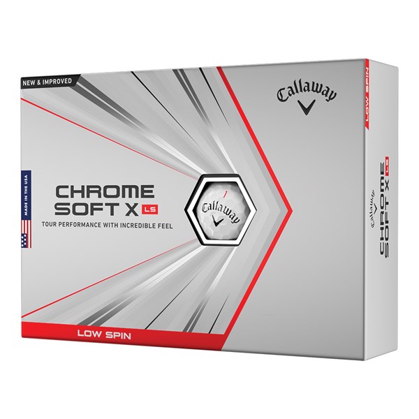 Callaway Chrome Soft X LS White Golf Balls (12 Balls)