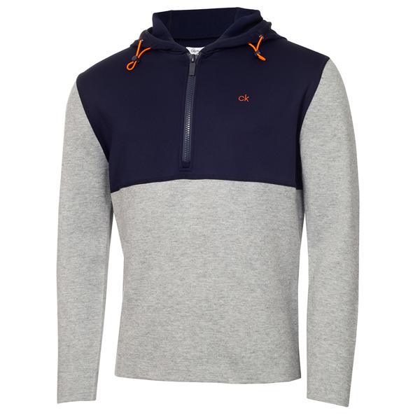Calvin Klein Yosemite Hooded Golf Sweater - XL, Grey Marl