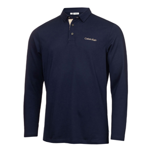 Calvin Klein Mens Medina Long Sleeve Polo Shirt