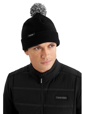 Calvin Klein Mens Linden Bobble Beanie