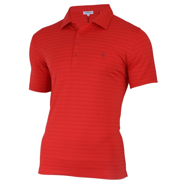 Calvin Klein Mens Shadow Stripe Golf Polo Shirt - Golfonline