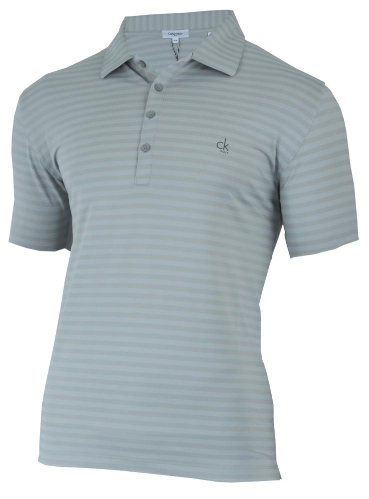 Calvin Klein Mens Shadow Stripe Golf Polo Shirt