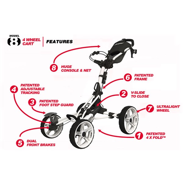 Clicgear 8.0 4-Wheel Trolley Cart | GolfOnline