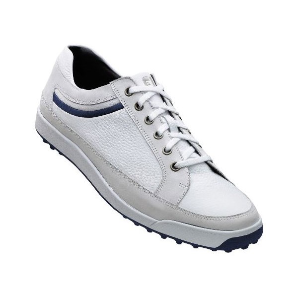 FootJoy Mens Contour Casual Shoes (White/Navy) 2012 - Golfonline