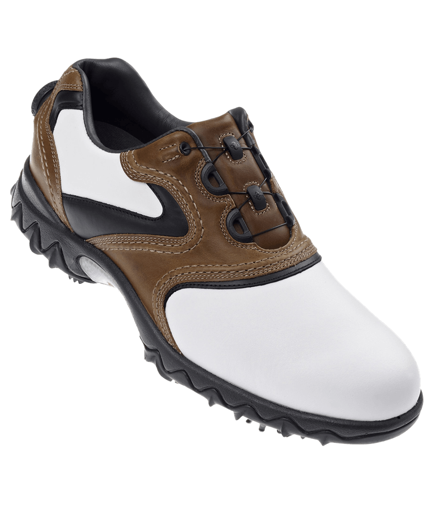 FootJoy Mens Contour Series BOA Golf Shoes (White/Antique Brown/Black) 2012