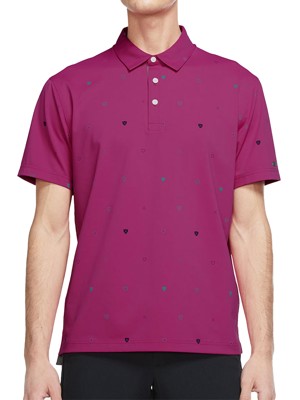 Nike Mens Dri-Fit Player Heritage Print Polo Shirt