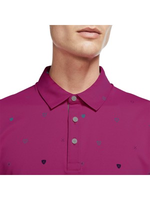 Nike Mens Dri-Fit Player Heritage Print Polo Shirt