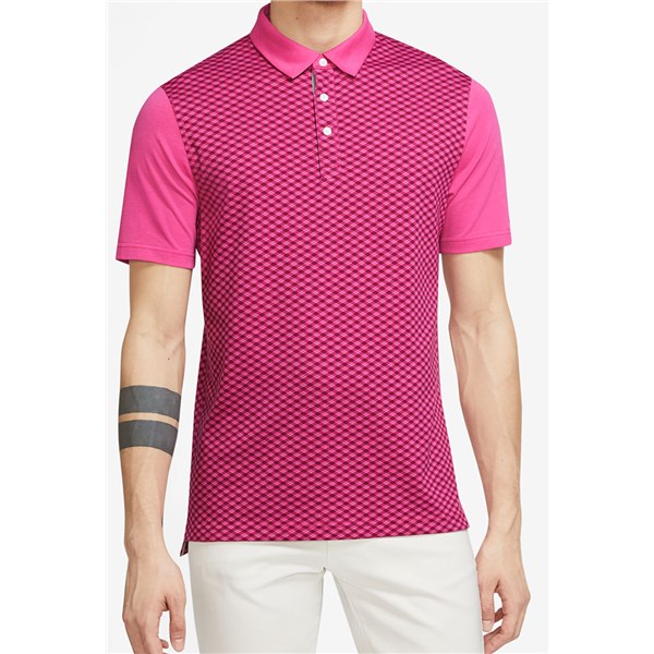 Nike Mens Dri-Fit Player Argyle Print Polo Shirt - Golfonline