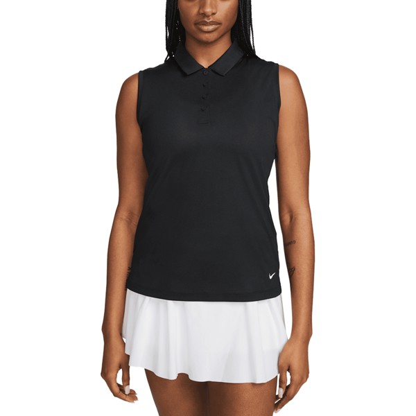 Nike Ladies Dri-FIT Victory Solid Sleeveless Polo Shirt - SALE