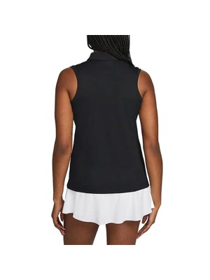 Nike Ladies Dri-FIT Victory Solid Sleeveless Polo Shirt - SALE