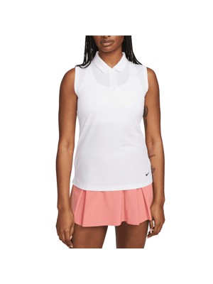 Nike Ladies Dri-FIT Victory Solid Sleeveless Polo Shirt - SALE