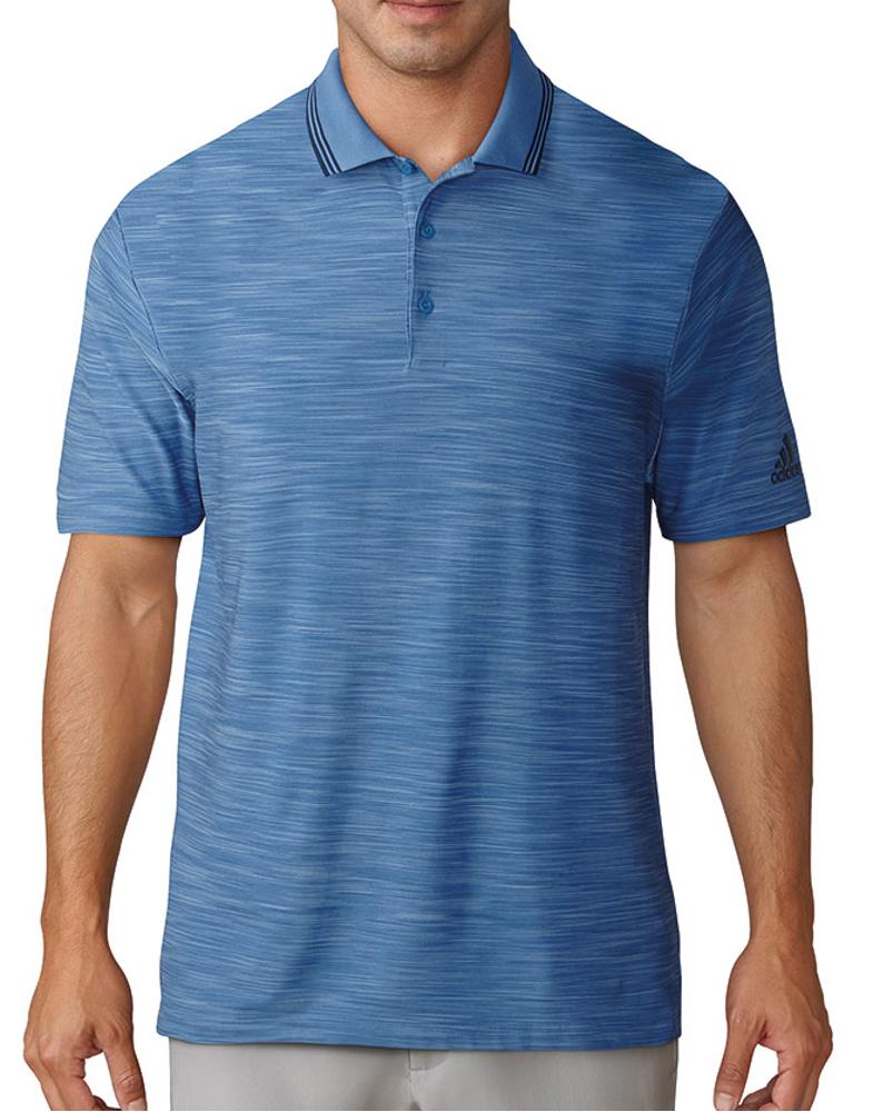 adidas Mens Ultimate 365 Textured Stripe Polo Shirt - Golfonline