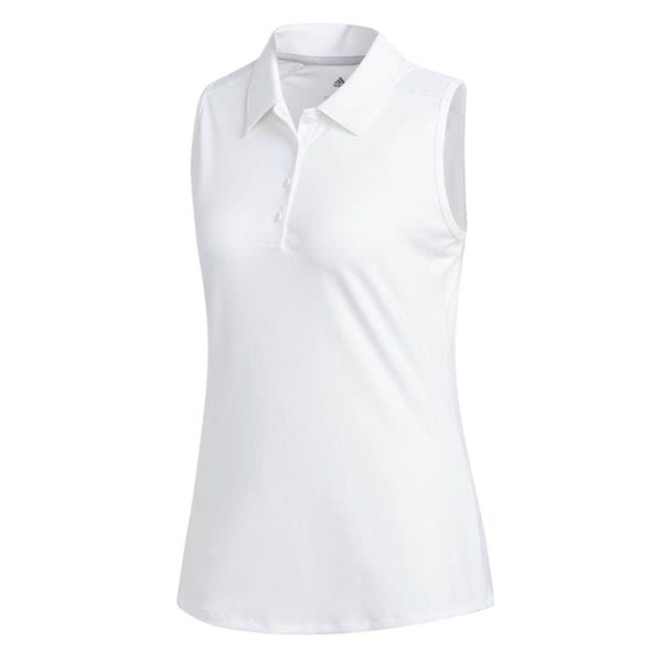 ladies white sleeveless polo shirts