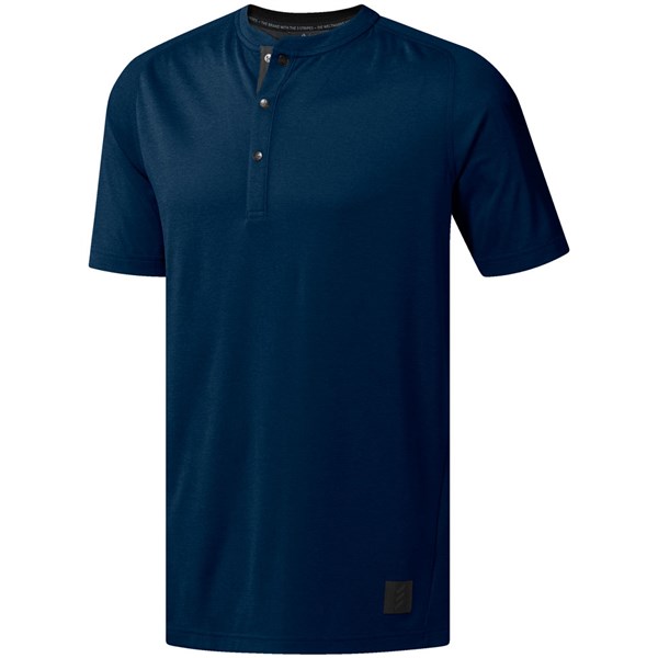 adidas Mens adicross No-Show Transition Henley Polo Shirt - Golfonline