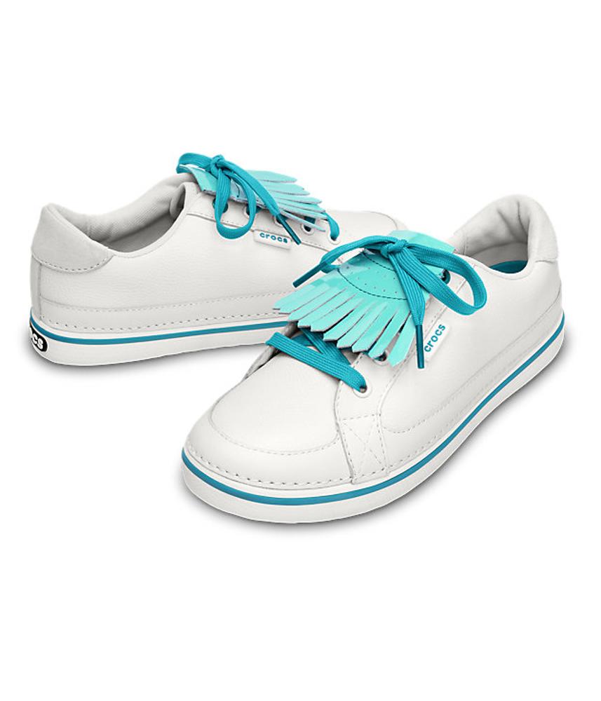 Crocs Ladies Bradyn Golf Shoes (White/Turquoise)