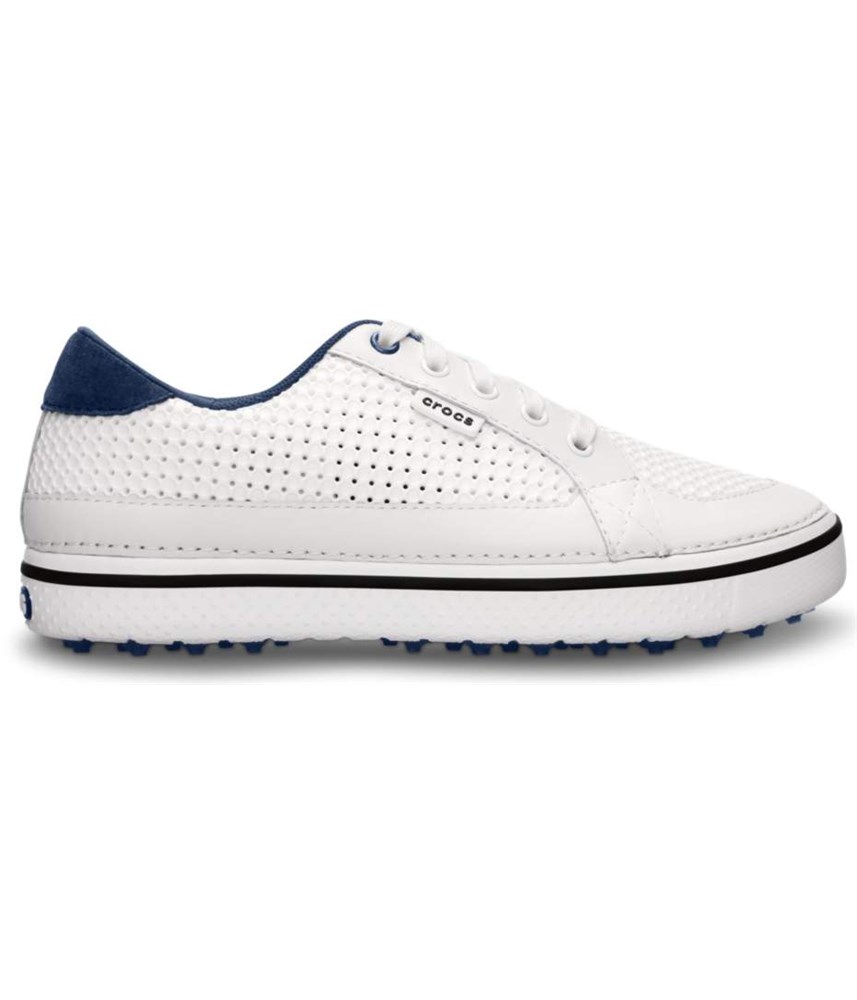Crocs Mens Drayden Golf Shoes (White/Navy) - Golfonline