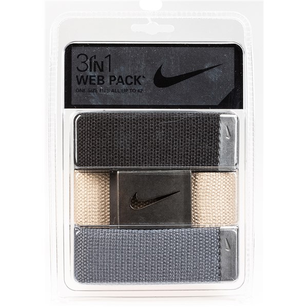 Nike Mens Web Belt - 3 in 1 Pack - Golfonline