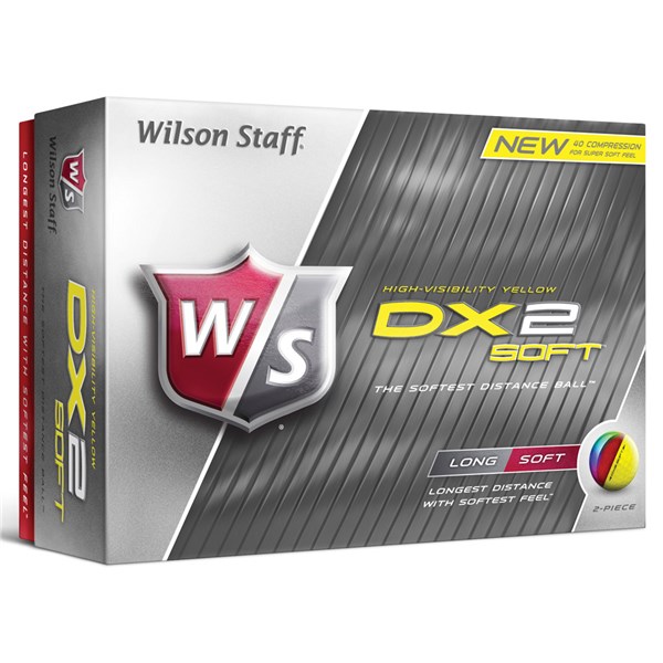 Wilson Staff DX2 Soft Yellow Golf Balls (12 Balls) 