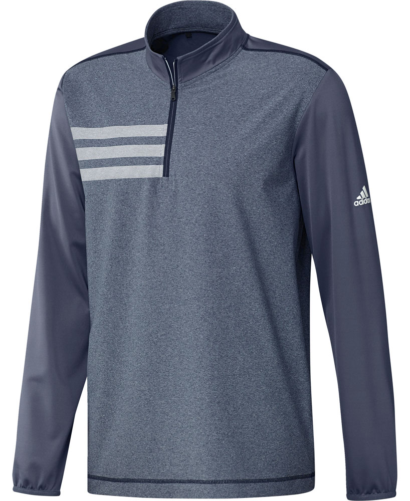 adidas Mens 3-Stripes Competition Quarter Zip Pullover - Golfonline