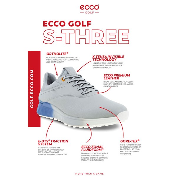 ECCO Men's Golf S-Three Golf Shoes