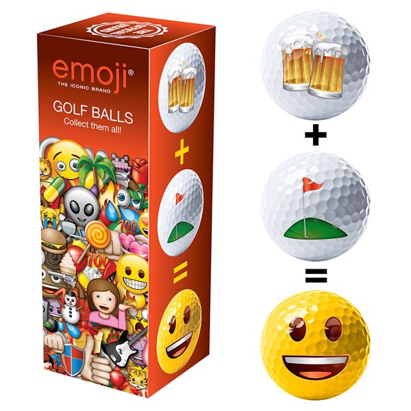 emoji 3pkballs beer golf happy