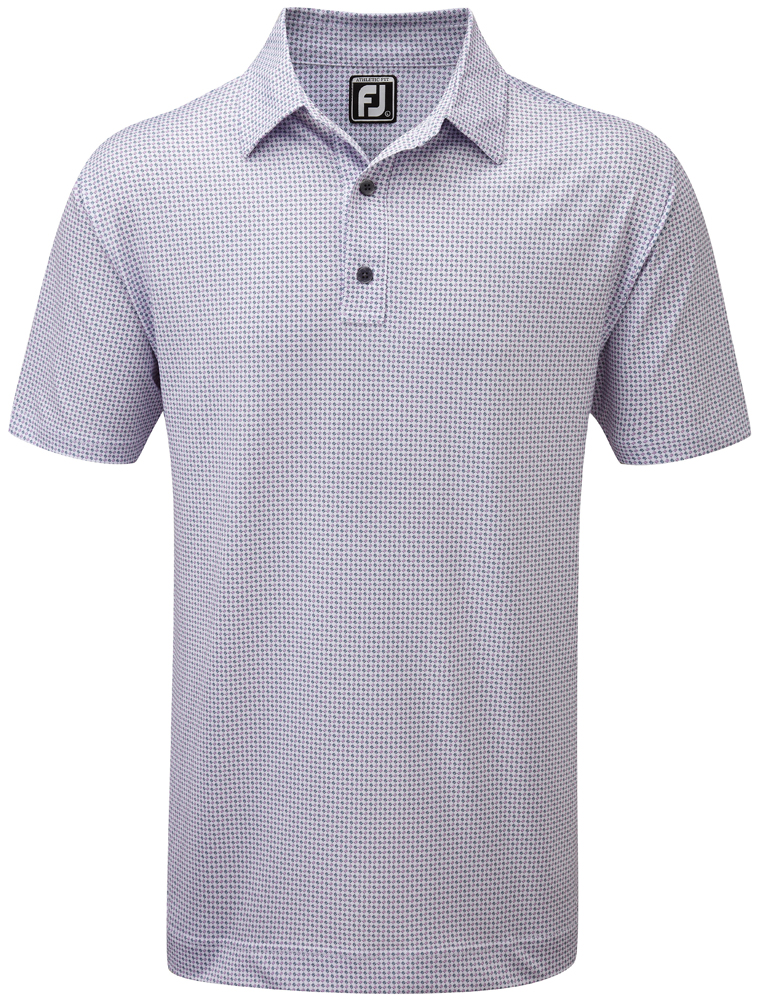 FootJoy Mens Stretch Lisle Neat Print Polo Shirt | GolfOnline