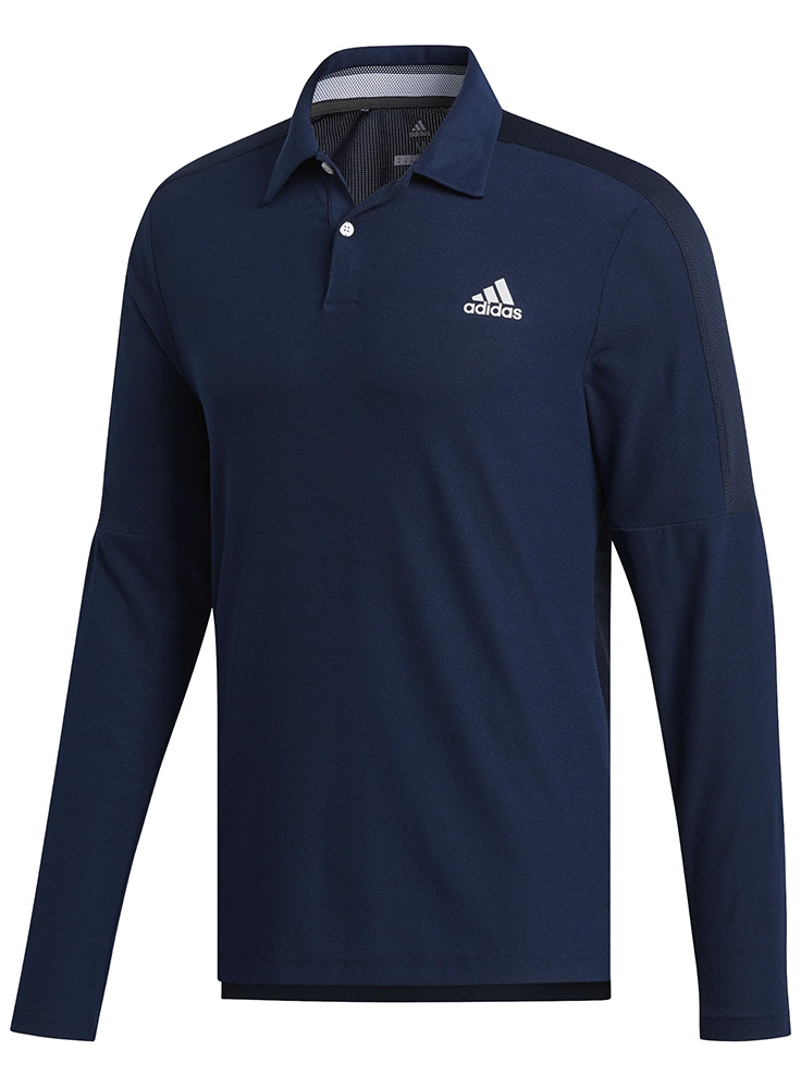 adidas Mens Sport Long Sleeve Polo Shirt - Golfonline