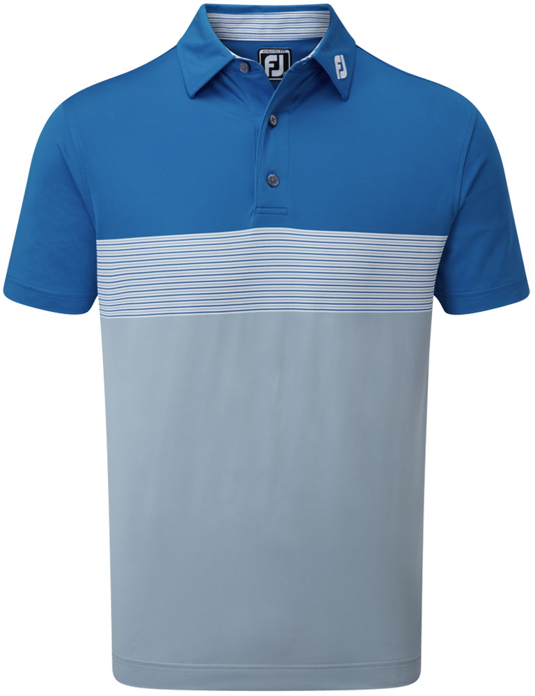 FootJoy Mens Colour Block Pique Polo Shirt - Golfonline