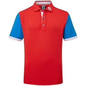 FootJoy Junior Colour Block Pique Polo Shirt