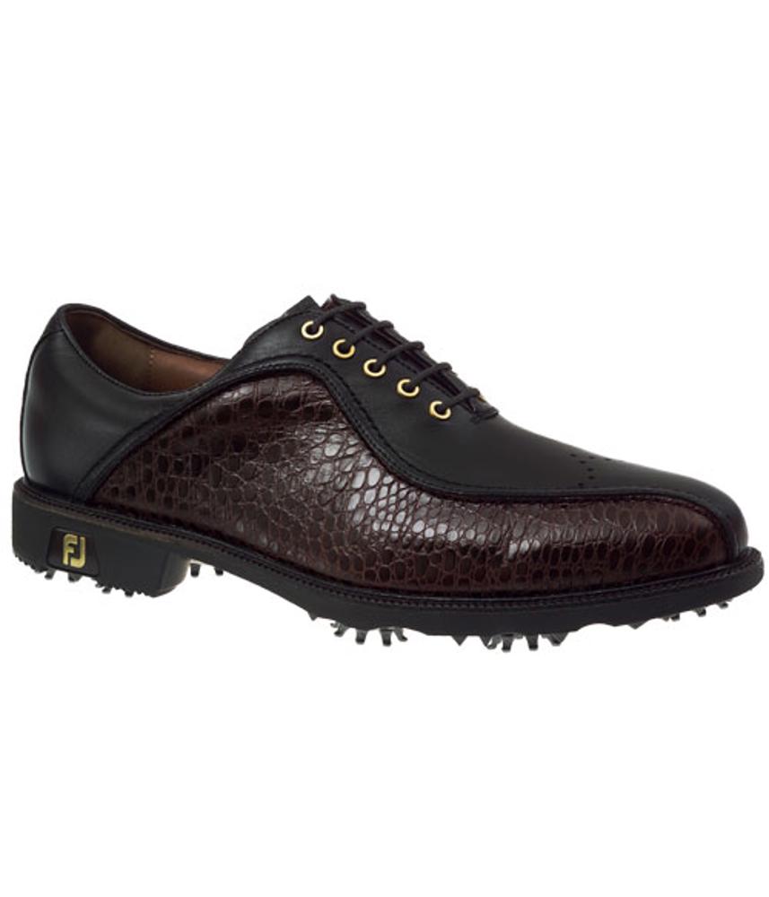 FootJoy FJ Icon Golf Shoes Mens - Black/Dark Brown/Mini Croc