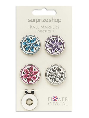 Ball Markers and Visor Clip Set (4+1)