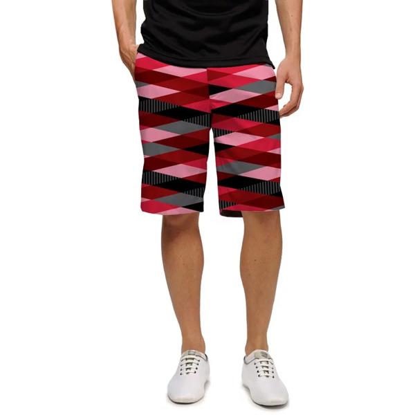 Loudmouth Mens Fore Shades Of Red Shorts Golfonline
