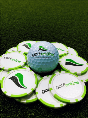 GolfOnline Logo - Poker Chip Ball Marker