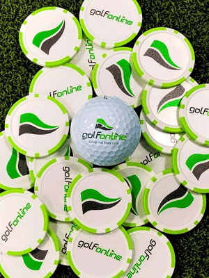 GolfOnline Logo - Poker Chip Ball Marker