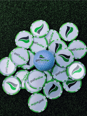GolfOnline Logo - Poker Chip Ball Marker