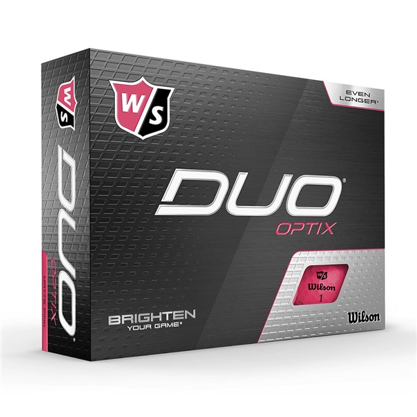 Wilson Duo Optix Pink Golf Balls (12 Balls)