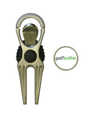 GolfOnline Logo - Pitchfork With Ballmarker