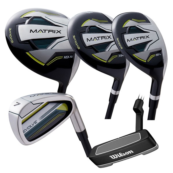 Wilson Mens 10-Piece Matrix Evolve Club Set (Steel/Graphite)