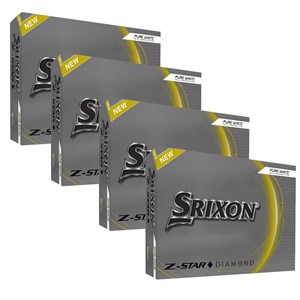 Srixon Z-Star Diamond Golf Pure White Balls - 4 For 3