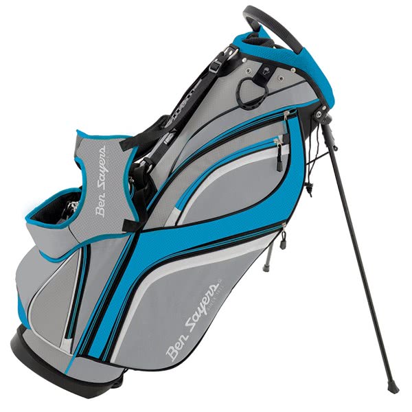g6421 deluxe stand bag grey turquoise