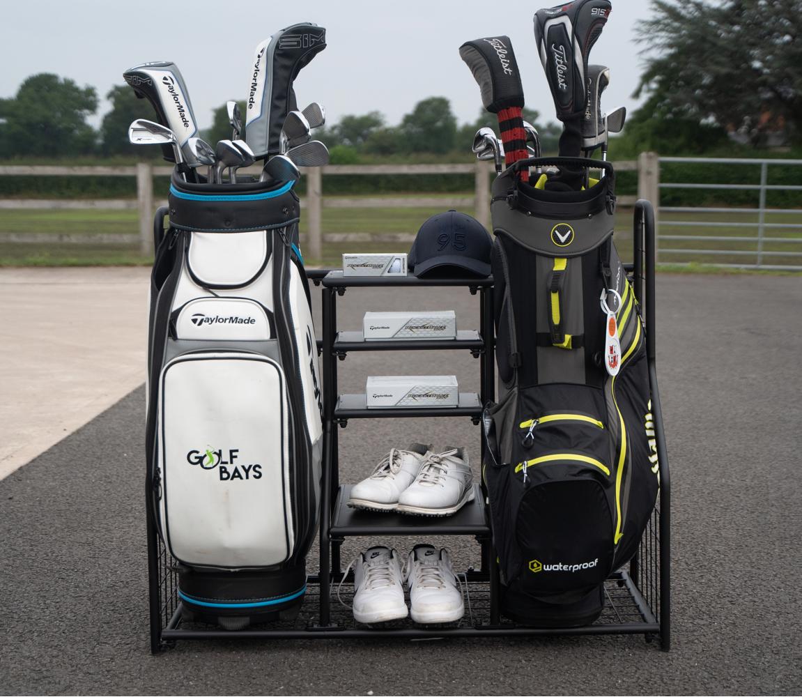 GolfBays Dual Golf Bag Display Organiser
