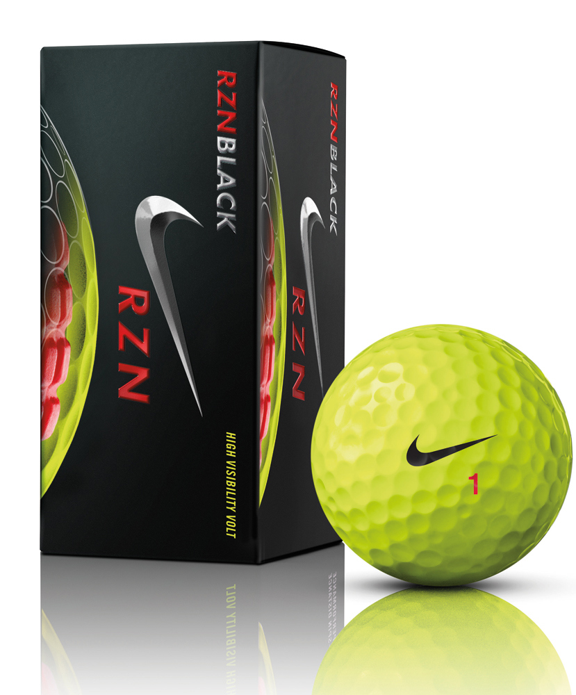 Nike RZN Black Volt Golf Balls (12 Balls) 2015