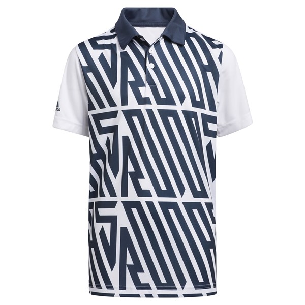 adidas Junior Printed Short Sleeve Polo Shirt