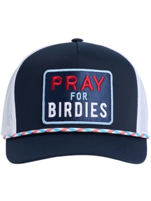G/FORE Mens Pray For Birdies Retro Mid Trucker Hat