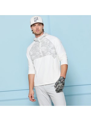 G/FORE Mens Hybrid 1/4 Zip Hooded Pullover